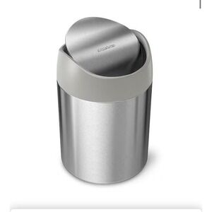 Simplehuman Mini Can 1.5L Brushed Stainless Steel Swing Lid Trash Can CW2084